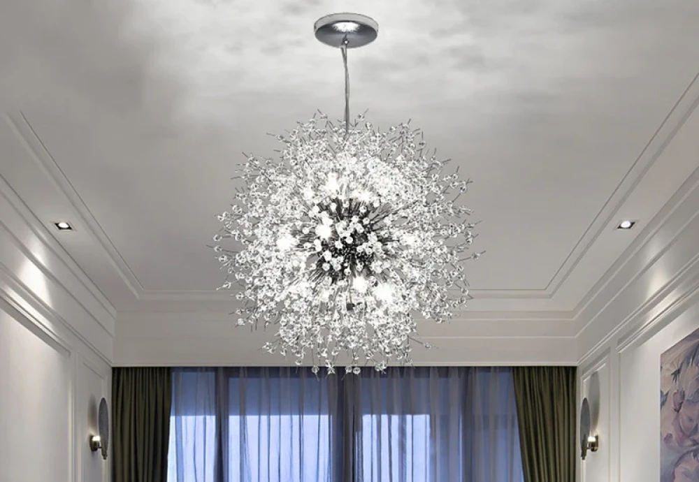 globe glass chandelier